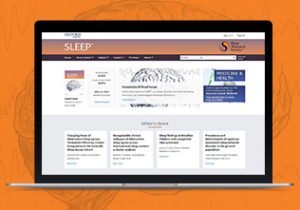 Journal SLEEP website on laptop