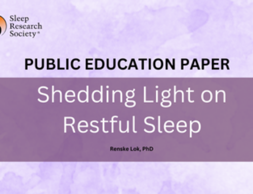 Newly Published SRS Public Education Paper – Shedding Light on Restful Sleep